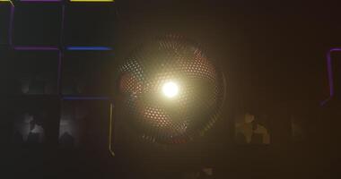 Hypnotic sphere in virtual space for VJ DJ techno loop. video