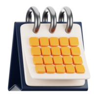 3d rendering office icon concept. 3d render calendar png
