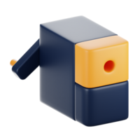 3d rendering office icon concept. 3d render sharpener png