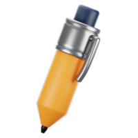 3d rendering office icon concept. 3d render pen png