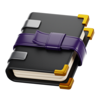 3d rendering halloween icon concept. 3d render spell book png