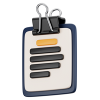 3d rendering office icon concept. 3d render contract png