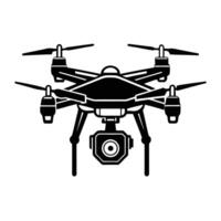 a black and white illustration of a drone vector
