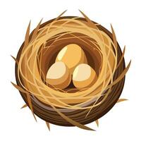 a nest white background. vector
