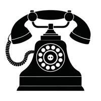 an old fashioned telephone icon on a white background vector