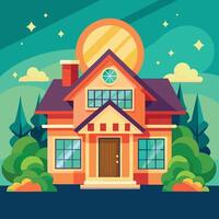 housing in the light. vector