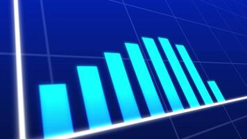 Growing financial statistics graph animation, motion graphic about business infographic graph going up, suitable for business development, income reports and increasing profits. video