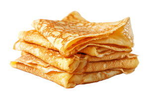 Stack of crepes isolated on transparent background. png