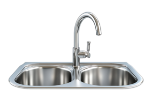 Kitchen sink isolated on transparent background. png