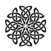 Round celtic knots frame. Celtic or scandinavian ornament. Traditional medieval frame pattern illustration. Scandinavian Design, celtic pattern, isolated on white vector