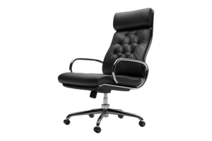 Rendered office chair isolated on transparent background png