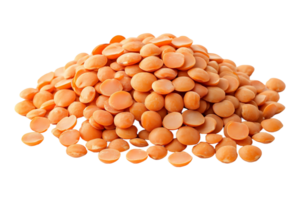 Nutritious lentils isolated on transparent background. png