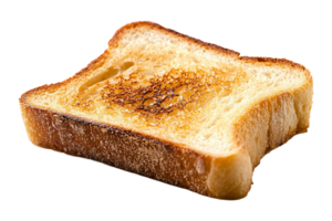 Lightly toasted bread slice isolated on transparent background. png