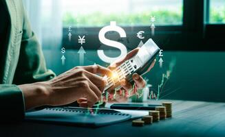 Foreign Exchange Analysis, Business Professional Utilizing Digital Tools to Evaluate Currency Trends and Optimize Investment Strategies in the Global Financial Market, Interbank Payments photo