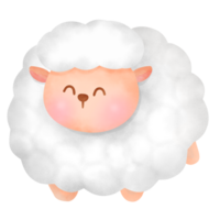 A cartoon sheep with a big smile on its face png