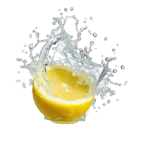 Water Splashing on a Lemon png