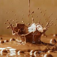 Photo of a chocolate cream waves