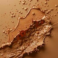 Photo of a chocolate cream waves