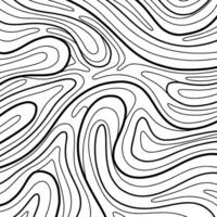 abstract black white liquid lines topographic texture pattern for background design vector