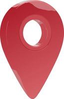 Red GPS Location Pin Icon Map Marker for Navigation and Geolocation vector