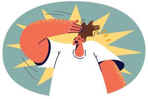 Man make face palm gesture vector