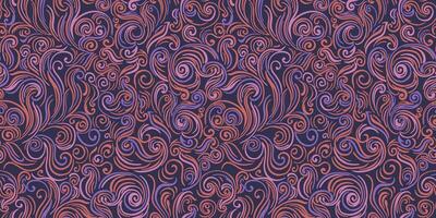 Textured twisted line shape seamless pattern. hand drawing unique graphics and smooth lines. Colorful simple ornamental texture vector