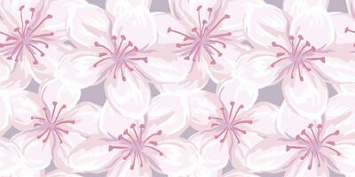 Pastel pattern with blooming large flowers. Abstract artistic florals seamless printing. hand drawn. Painted ornament for designs, fabric, textiles, vector