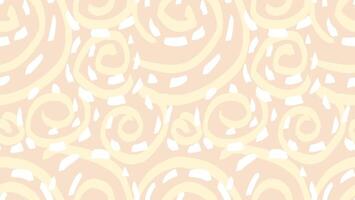 hand drawn sketch large abstract organic shapes seamless pattern. Pastel minimalist background with unique twisted shape. Contemporary plain ornament for print. vector