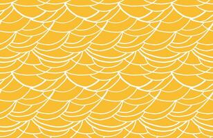 Plain texture with curved wavy lines seamless pattern. Abstract organic shapes printing on a yellow background. hand drawn sketch doodle. Contemporary minimalist ornament. vector