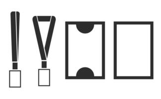 Template lanyards with blank background vector