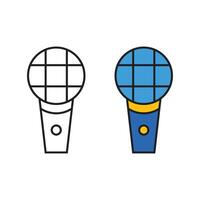 Illustration microphone unique design with blank background vector