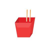 Logo ramen box unique design with blank background vector