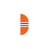 Logo letter B burger unique design with blank background vector