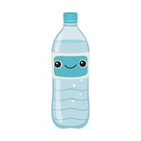 Cute bottle with smiling face vector