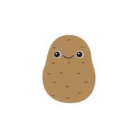 Cute potato with smiling face vector