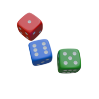 3d Render of dice isolated png