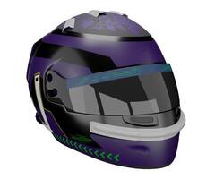 3d rendering blue motorcyclist helmet photo