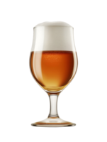 lager beer with a smooth head in a rounded beer glass isolated background png