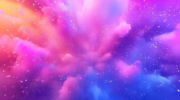 Colorful Explosion of Smoke and Particles, A Vibrant Abstract Background photo