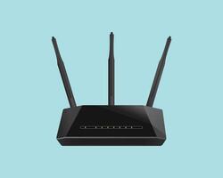 Router design and icon illustration vector