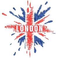 London Flag Style Abstract Art Design vector