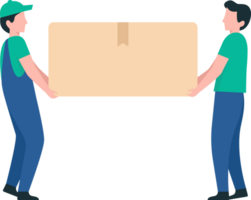 Logistics Team Lifting Boxes for Efficient Inventory Management. png