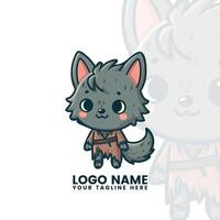 Chibi Werewolf with Fluffy Ears vector