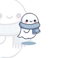 Little Ghost Wrapped in a Scarf vector