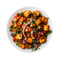 Vibrant Indian Paneer with Chopped Veggies and Red Onions, Isolated for Use in Social Media Posts and Food Banners png