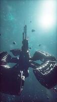 UFO Spaceship Hovering in the space video