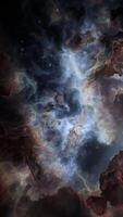 A vibrant and colorful nebula in outer space video