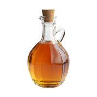 Rustic Maple Syrup Bottle Isolated on Transparent Background with Cork png