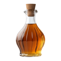 Antique Bottle of Maple Syrup Isolated on Transparent Background with Cork png