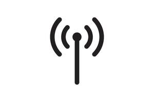 Radio tower antenna icon. Wireless station signal symbol. vector